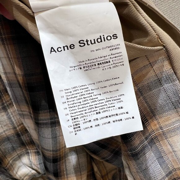 Acne Studios Trench Twill Jacket - Picture 8 of 9